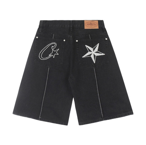 Corteiz denim shorts black - denim,