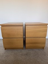 IKEA MALM Bedside Cabinets Set