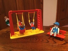 Playmobil Vintage Playground 3552 Grandma Children Swings COMPLETE VGC