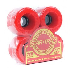 55mm STAR-TRAC KRYPTONICS Skateboard Wheels - Red Kryps - Classic Cruiser Wheel