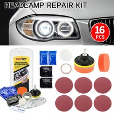 16pcs Car Headlight Lens Restoration Repair Kit Polishing Cleaner Cleaning Tools