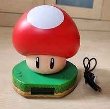 Super Mario Bros Nintendo Super Mushroom Toad Alarm Clock Night Light Gift