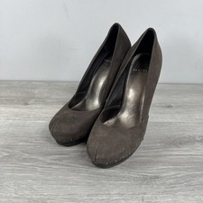 Carvela Heels Women's EU 40 UK 7 Brown Leather Suede Wooden Heel Slip On