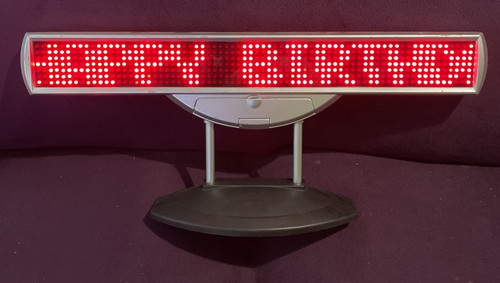 Red led scrolling sign name - scrolling,