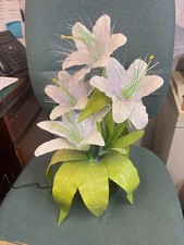 Vintage Fibre optic light up flower display beautiful colours great condition