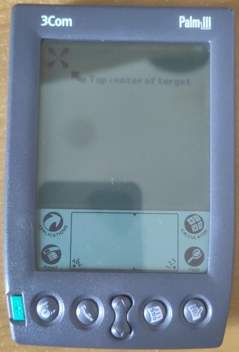 Palm iii pda with - with, leather