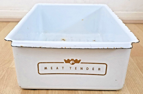 Vintage enamel large meat - vintage,