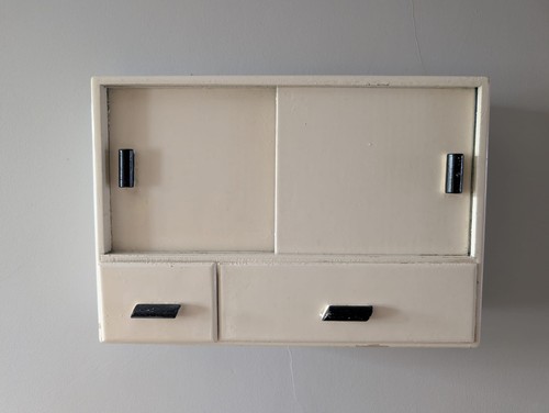Mid century wooden medicine - century,