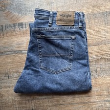 Wrangler Jeans Mens W34 L29 Blue Stretch Waist