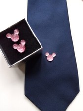 Disney inspired Mickey Mouse Cufflink And Tie Tack Set Groom wedding gift!!