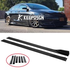 78.7'' Gloss Black Side Skirts Rocker Panel Lips For Chrysler 200 S 300 C SRT-8