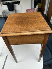 1930s Vintage Oak Sewing Box Table