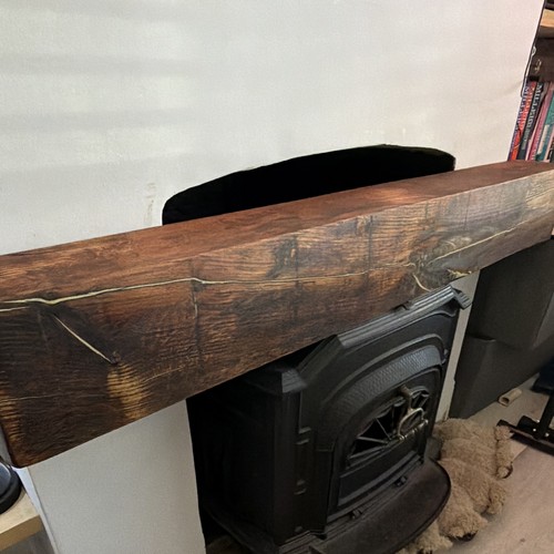 Wood fireplace mantel beam - fireplace,