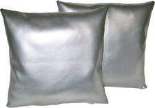 2 Silver Classic Faux Leather