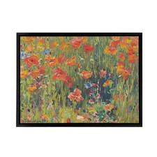 Vonnoh Robert William Poppies Floral Framed Canvas Wall Art Print