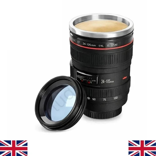 Camera lens mug stainless - camera,