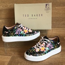 Ted Baker London Floral Platform Trainers LONNIA UK 5 EU 38 - USA 8  Lace-Up VGC