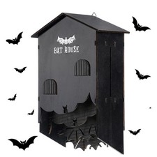 Wooden Bats House Three Chamber Bats Box Stable for Tree to Attract Quick