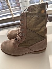 Khaki Suede Desert Army Boots Size 9
