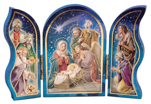 Christmas wooden nativity - wooden,