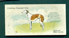 COPE'S - DOGS OF THE WORLD, no.5, THE ENGLISH GREYHOUND, 1912 ISSUE TYPE CARD