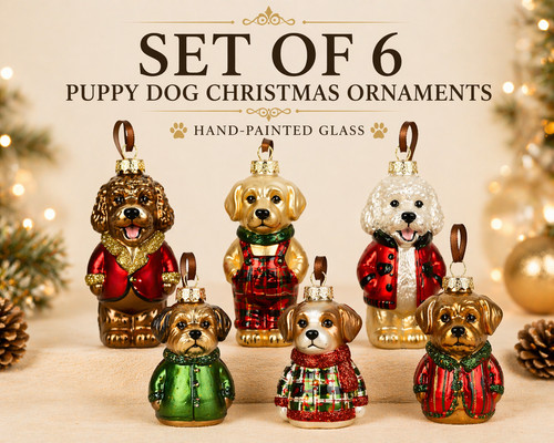 Christmas tree baubles dogs - christmas,
