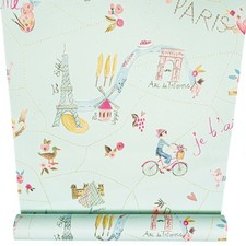 Duck Egg Paris Wallpaper
