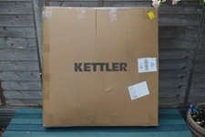 Kettler square , mesh-topped garden table, 90 x 90 cm, iron grey, parasol hole. 