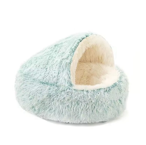 Winter plush round - winter, bed