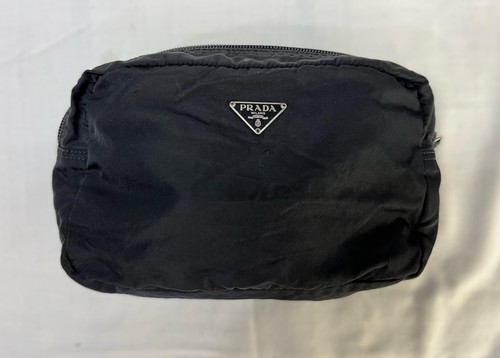 Prada nylon black pouch - prada,