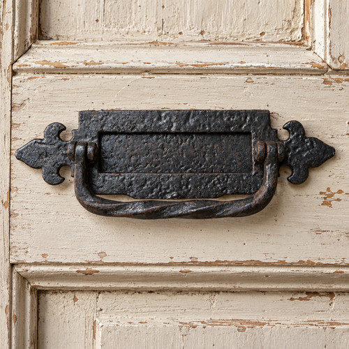Antique cast iron letter - antique,