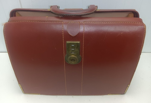 Vintage brown faux leather - faux,