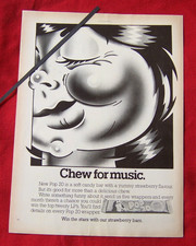 POP 20 CANDY CHEW BAR SWEETS CONFECTIONERY 1979 ORIGINAL VINTAGE ADVERT