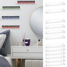 2/4/6x Acrylic Nail Polish Rack Clear Wall Mounted Shelf Holder Display Storage
