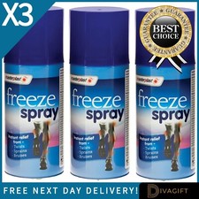 DEEP FREEZE SPRAY INJURY INSTANT PAIN RELIEF MUSCLE SPRAINS FREEZING 150ML x3