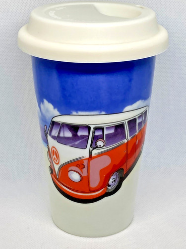 Red volkswagen camper van - volkswagen,