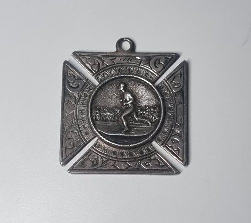 1888 silver fob medal cross - medal,
