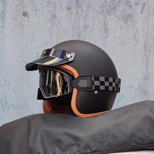 Open face motorcycle helmet - face,