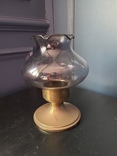 Vintage Brass Smoke Glass