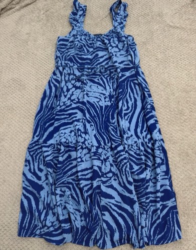 Very blue animal print maxi - blue,