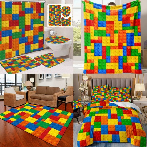 Building blocks carpet - 3d,