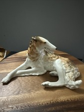 Vintage USSR Lomonosov Porcelain Figure Russian Greyhound Excellent Condition
