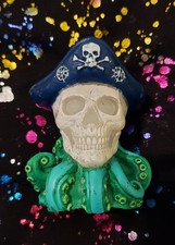 Skull Candle Sea Captain Pirate Skull Candle Kraken Shull Pirate Candle Gift