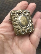 Brass Swirl Match Safe Vesta