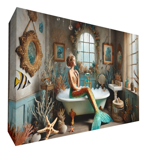 Mermaid bathing bathroom - bathing,