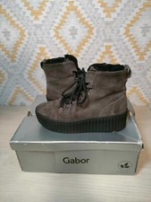 Gabor Grey Direct Wallaby Suede Ankle Boots - size 3