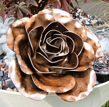 Handcrafted Steel Rose - TRANSPARENT COPPER -  Garden Anniversary  Wedding Gift