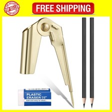 DBTW 90mm Accurate Marking Scribing Compass Set, Gold Woodworking Compass Scrib