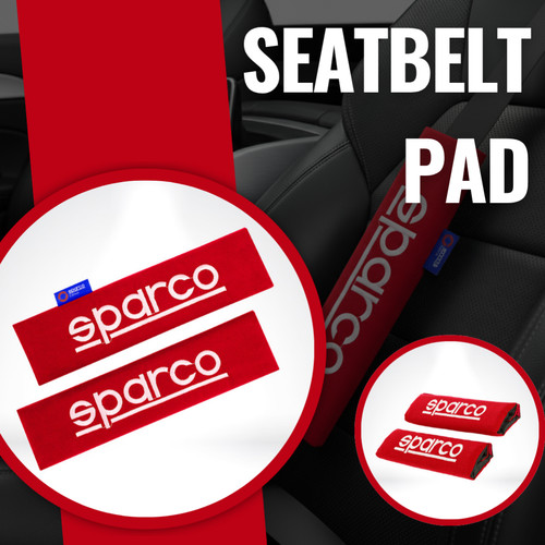 Sparco seat belt - set, red
