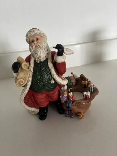 Santa claus checking - checking, his